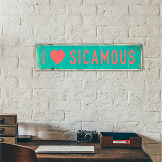 Landmark "I Heart" Custom Signs: Turquoise Heart - Wall Decor