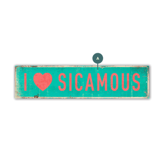 Landmark "I Heart" Custom Signs: Turquoise Heart - Wall Decor