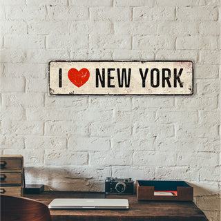 Landmark "I Heart" Custom Signs: White with Red Heart - Wall Decor
