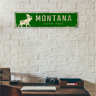 Landmark Moose Custom Signs: Green 2 - Wall Decor Out West Design
