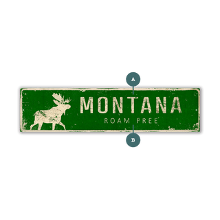 Landmark Moose Custom Signs: Green 2 - Wall Decor Out West Design