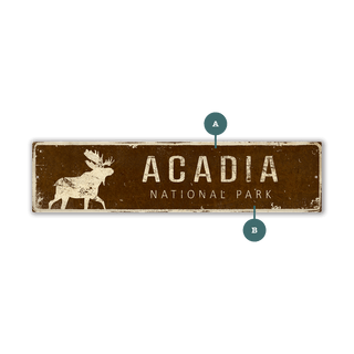 Landmark Moose Custom Signs: Brown 2 - Wall Decor