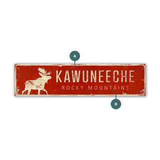 Landmark Moose Custom Signs: Red 2 - Wall Decor