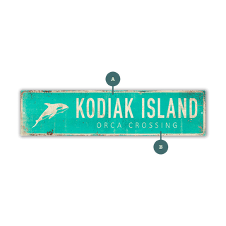 Landmark Orca Custom Signs: Turquoise 2 - Wall Decor