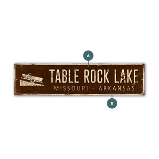Landmark Boat Launch Custom Signs: Brown 2 - Wall Decor