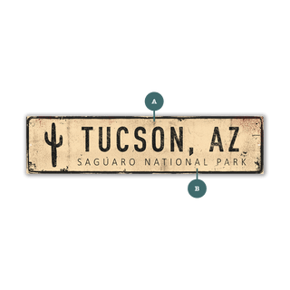 Landmark Cactus Custom Signs: Sand 2 - Wall Decor