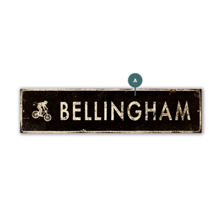 Landmark Mountain Bike Custom Signs: Black - Wall Decor
