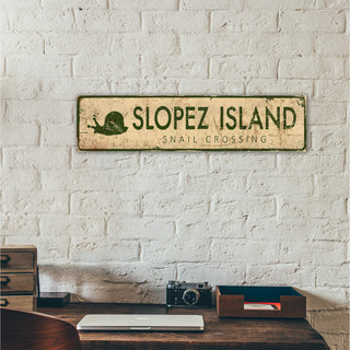Landmark Snail Custom Signs: Green on Cream 2 - Wall Decor