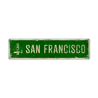 Golden Gate Bridge Landmark Sign: Green - Wall Decor