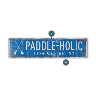 Landmark Paddles Custom Signs: Blue 2 - Wall Decor