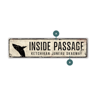 Landmark Whale Custom Signs: White 2 - Wall Decor