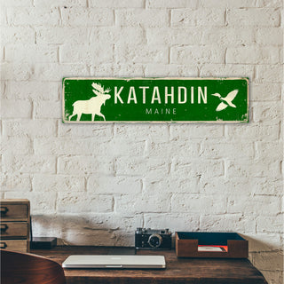 Landmark Moose & Loon Custom Signs: Green - Wall Decor