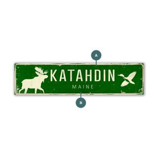 Landmark Moose & Loon Custom Signs: Green - Wall Decor
