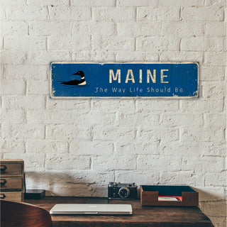 Landmark Loon Custom Signs: Blue - Wall Decor