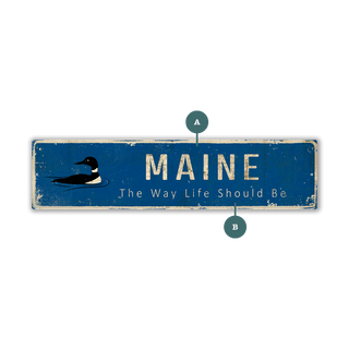 Landmark Loon Custom Signs: Blue - Wall Decor