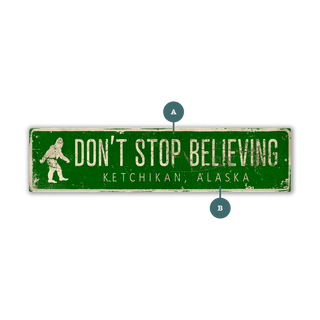 Landmark Sasquatch Custom Signs: Green - Wall Decor
