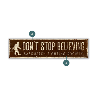 Landmark Sasquatch Custom Signs: Brown - Wall Decor
