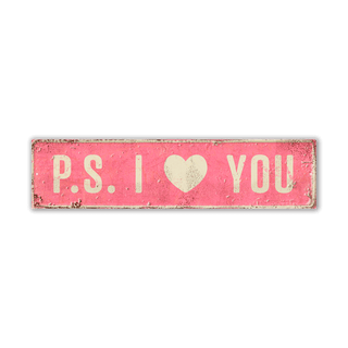 Landmark P.S. I Love You Signs: Pink - Wall Decor