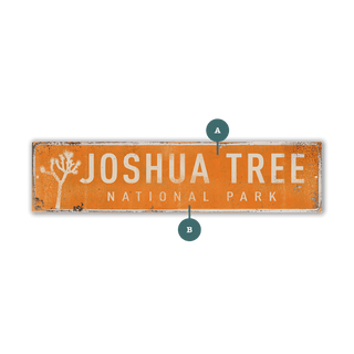 Landmark Joshua Tree Custom Signs: Orange - Wall Decor