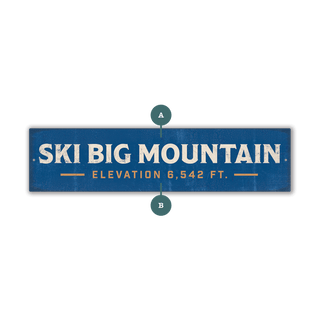 Landmark Signature Custom Signs: Blue 2 - Wall Decor Wood & Metal Wall Art Out West Design