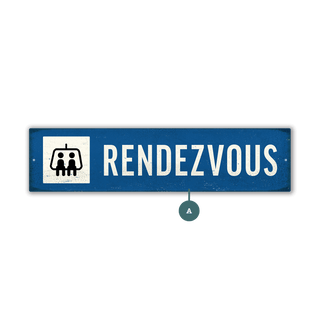 Ski Lift Custom Signs: Blue - Wall Decor