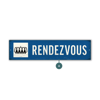 Ski Lift Custom Signs: Blue - Wall Decor