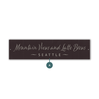 Landmark Seattle Signs: Mountain Views and Latte Brews - Wall Decor