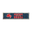 Logo: Blue Background Red Text