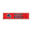 Logo: Red Background Blue Text