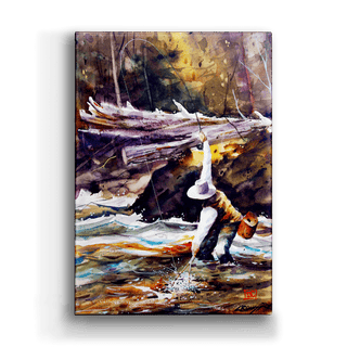 Almost In Hand: A Fly-Fishing Moment - Metal Box Art