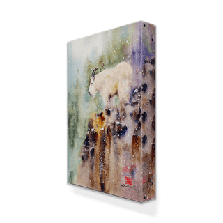 Mountain Goat in the Snow - Metal Box Art