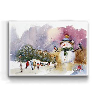 Snowman and Songbirds - Metal Box Art
