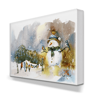 Snowman and Songbirds - Metal Box Art