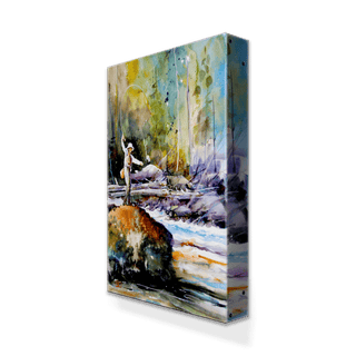 Fly Fishing on the Upper River - Metal Box Art