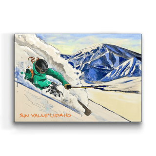 Ski the Dream in Sun Valley - Metal Box Art Ed Anderson