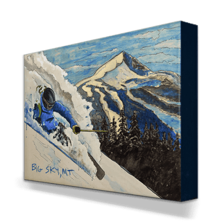 Ski the Dream in Big Sky - Metal Box Art Ed Anderson