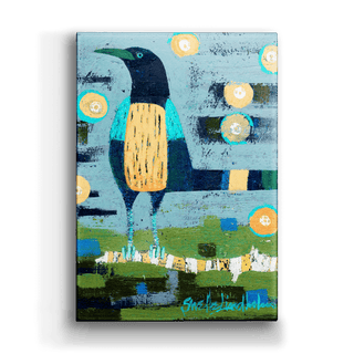Bird on a Branch - Metal Box Art by Shelle Lindholm