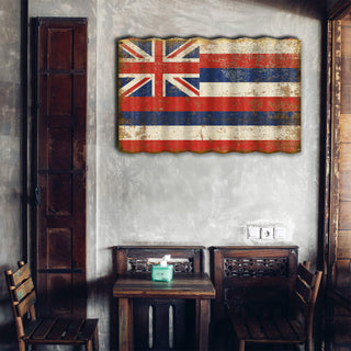Hawaii State Flag - Corrugated Metal Wall Art Corrugated Wall Art Meissenburg Designs