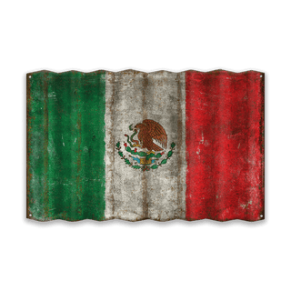 Mexican Flag - Corrugated Metal Wall Art Corrugated Wall Art Meissenburg Designs