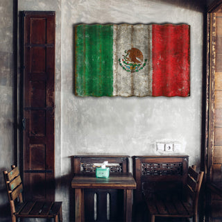 Mexican Flag - Corrugated Metal Wall Art Corrugated Wall Art Meissenburg Designs