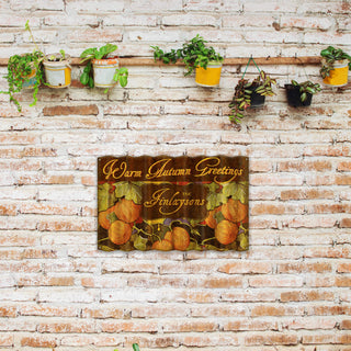 Warm Autumn Greetings - Corrugated Metal Wall Art Meissenburg Designs