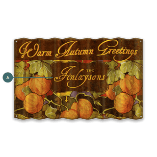 Warm Autumn Greetings - Corrugated Metal Wall Art Meissenburg Designs