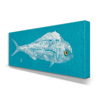 Mahi White on Teal - Metal Box Art