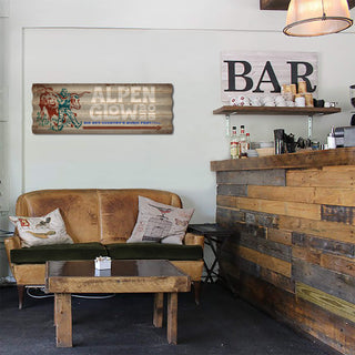 Steer Wrestling Rodeo Entrance: Alpenglow Festival - Corrugated Metal Wall Art Alpenglow Festival