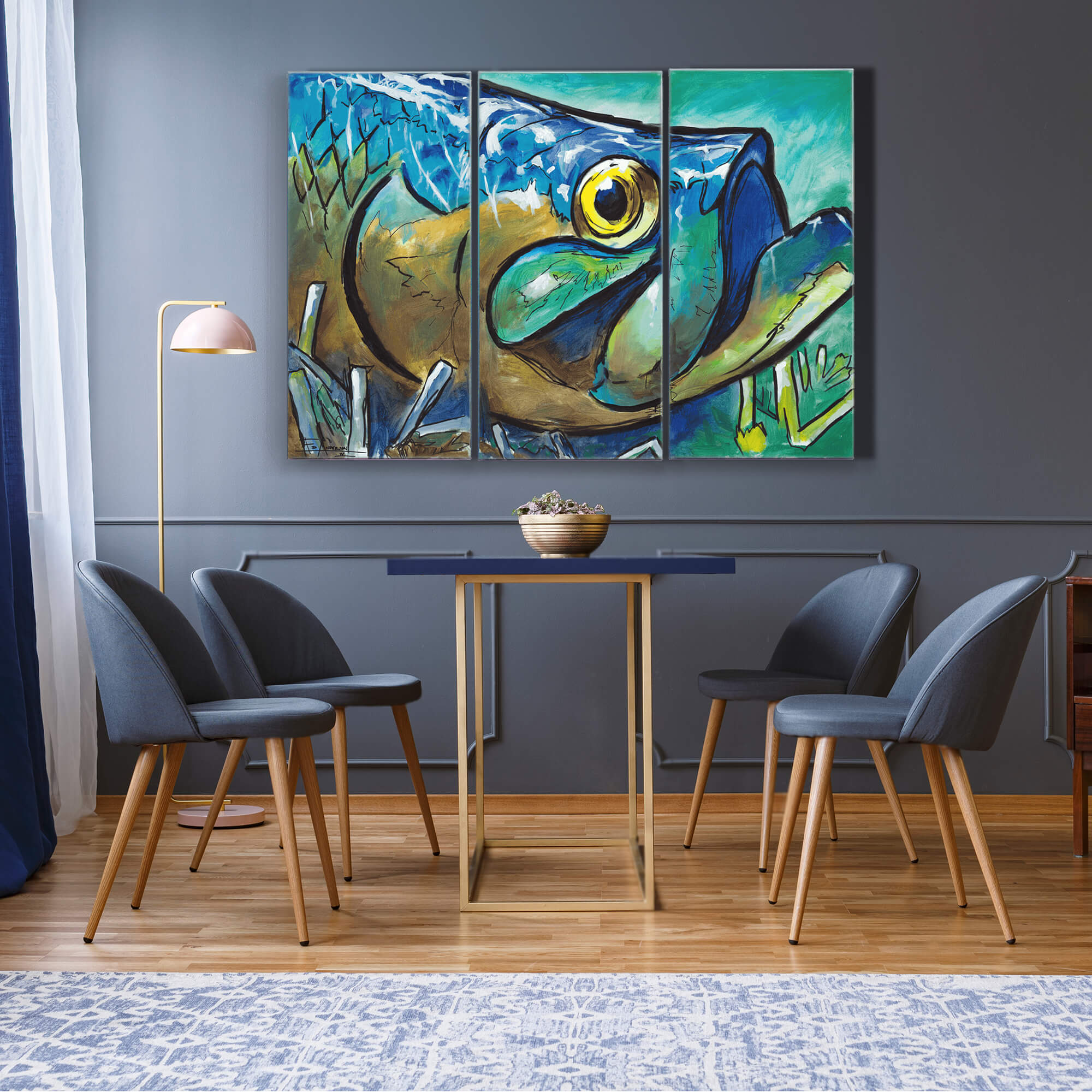 art tarp Tidal Tarpon: 3-Piece Metal Box Art – Old Wood Signs