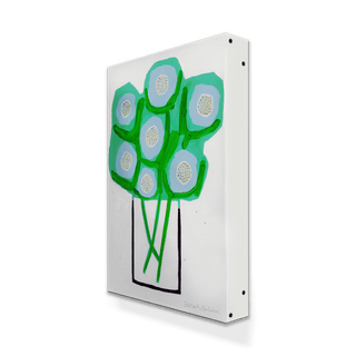 Green Floral Bouquet - Metal Box Art
