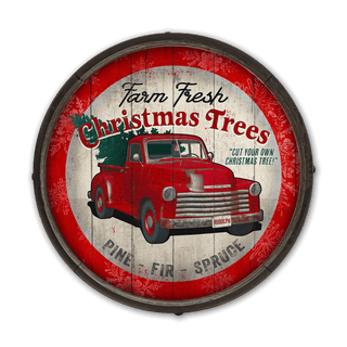 Christmas Tree Truck: Generic - Barrel End Wall Art Meissenburg Designs