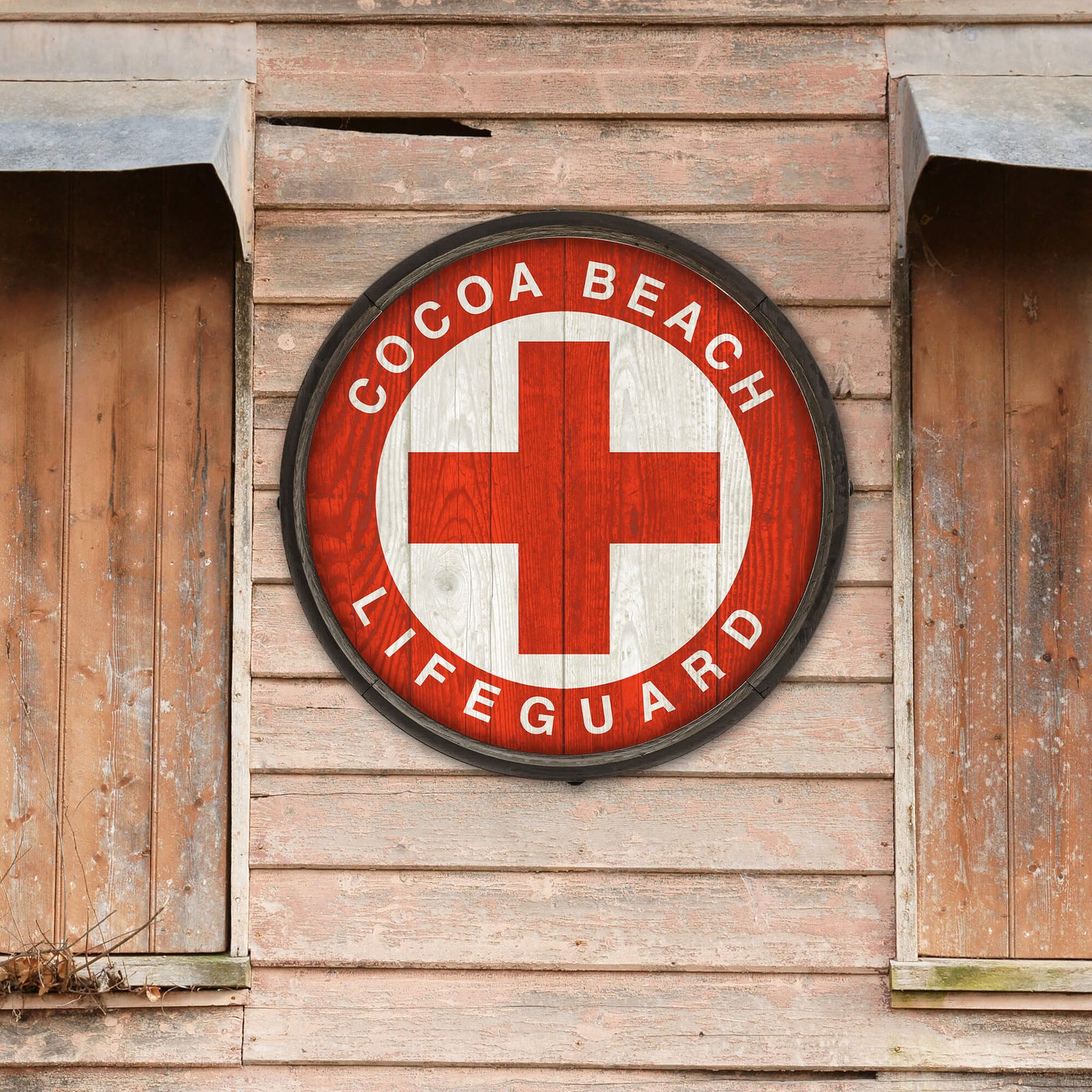 Lifeguard Sign - Barrel End Wall Art – Old Wood Signs