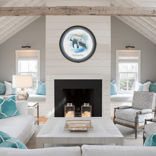 Manatee Watercolor - Barrel End Wall Art Joanne Murphy