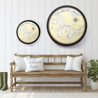 Great Lakes Area Chart - Barrel End Wall Art Joanne Murphy